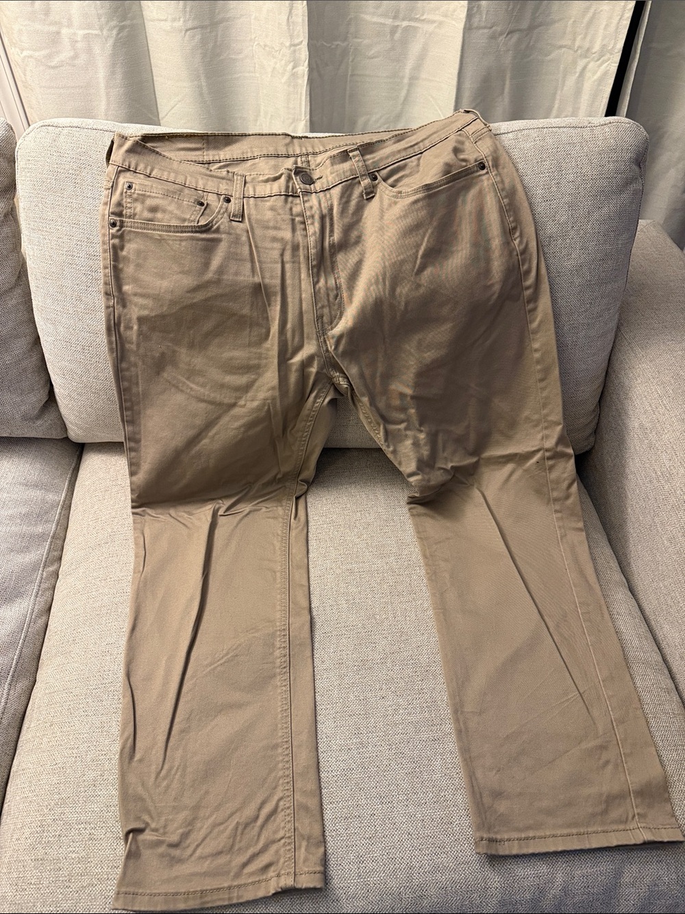 Men's Khaki Straight Fit Jeans